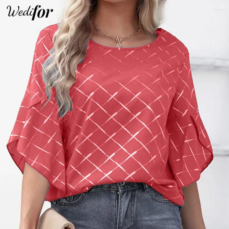 Women's Blouses Wedifor Half Butterfly Sleeve Casual Women Blouse O Neck Plaid Printed Loose Elegant Shirts Fashion Office Ladies Tops, Green
Women's Blouses Wedifor Half Butterfly Sleeve Casual Women Blouse O Neck Plaid Printed Loose Elegant Shirts Fashion Office Ladies Tops, Green