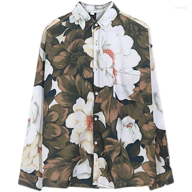Men's Casual Shirts Trendy Style Vintage Floral Shirt With Long Sleeves Loose Korean Ropa Clothing For Men, 3xl
Men's Casual Shirts Trendy Style Vintage Floral Shirt With Long Sleeves Loose Korean Ropa Clothing For Men, 3xl