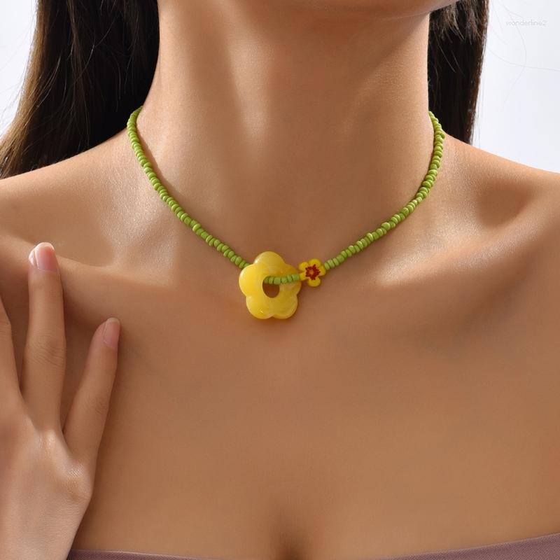 Pendant Necklaces Summer Necklace Acrylic Simple Unique Beaded Choker For Women Jewelry Flower Handcrafted Drop
Pendant Necklaces Summer Necklace Acrylic Simple Unique Beaded Choker For Women Jewelry Flower Handcrafted Drop