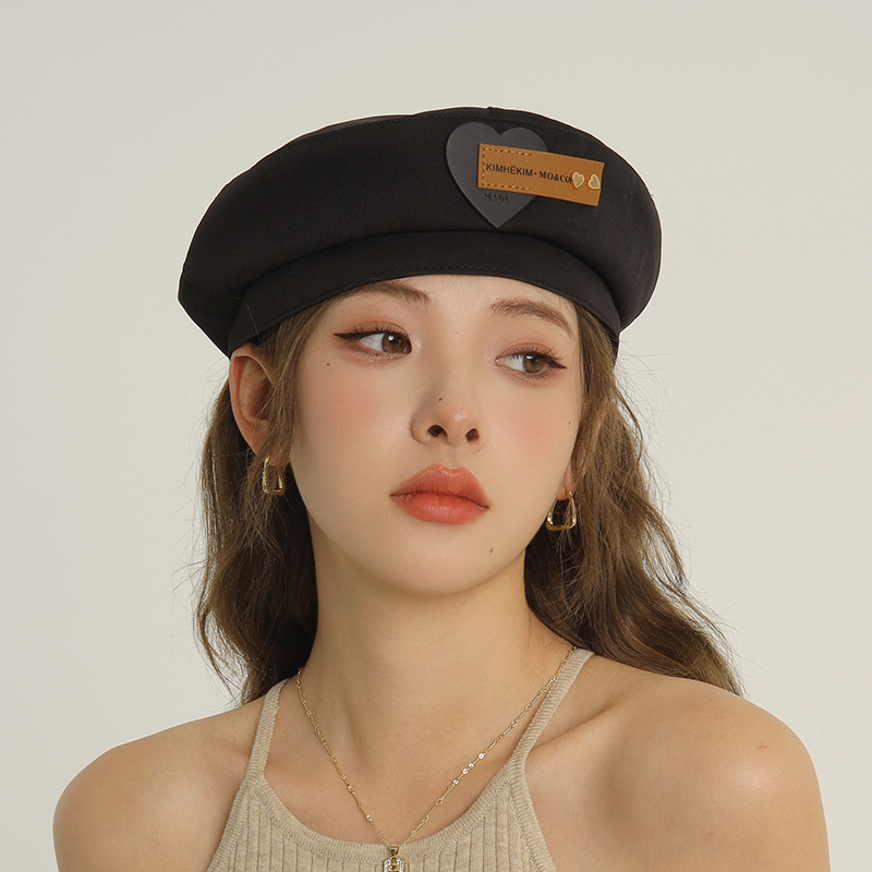 Japanese Leather Label Love Black Berets for Women Show Face Small Korean Version Versatile Temperament Painter Beret Hats
Japanese Leather Label Love Black Berets for Women Show Face Small Korean Version Versatile Temperament Painter Beret Hats