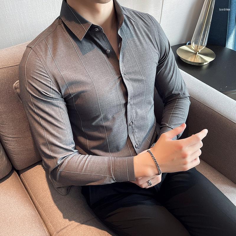 Men's Dress Shirts Men's Men's Spring Striped Long-sleeved Shirt Slim Fit Light Commuting, Gray
Men's Dress Shirts Men's Men's Spring Striped Long-sleeved Shirt Slim Fit Light Commuting, Gray