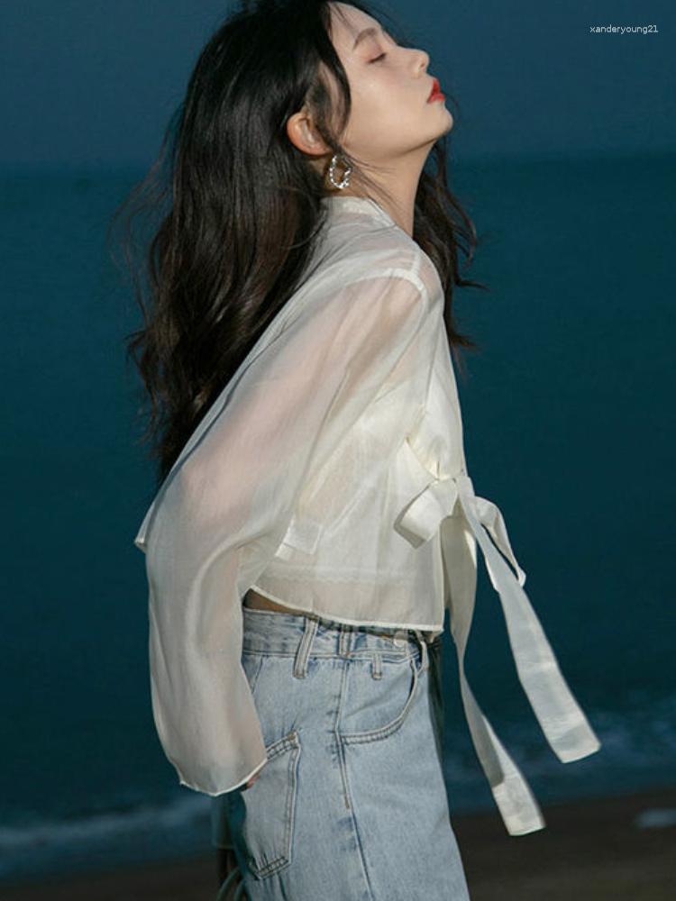 Women' Blouses Summer Vintage Harajuku Shirts Women Elegant Lace-up Sunscreen Chiffon Blouse Female Stylish See Through Thin Beach Cardigan, Black
Women' Blouses Summer Vintage Harajuku Shirts Women Elegant Lace-up Sunscreen Chiffon Blouse Female Stylish See Through Thin Beach Cardigan, Black