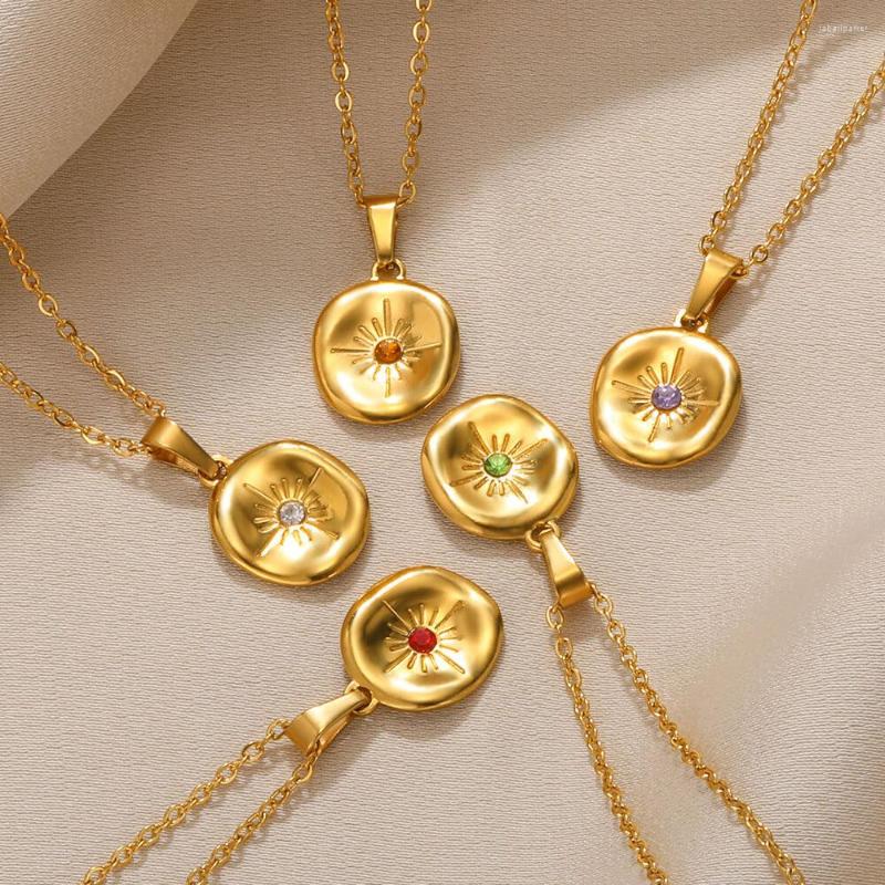 Pendant Necklaces Pvd Plated Stainless Steel Round Necklace Gold Color Chain Jewelry Fashion Vintage Minimalist Birthday Gift 2023
Pendant Necklaces Pvd Plated Stainless Steel Round Necklace Gold Color Chain Jewelry Fashion Vintage Minimalist Birthday Gift 2023