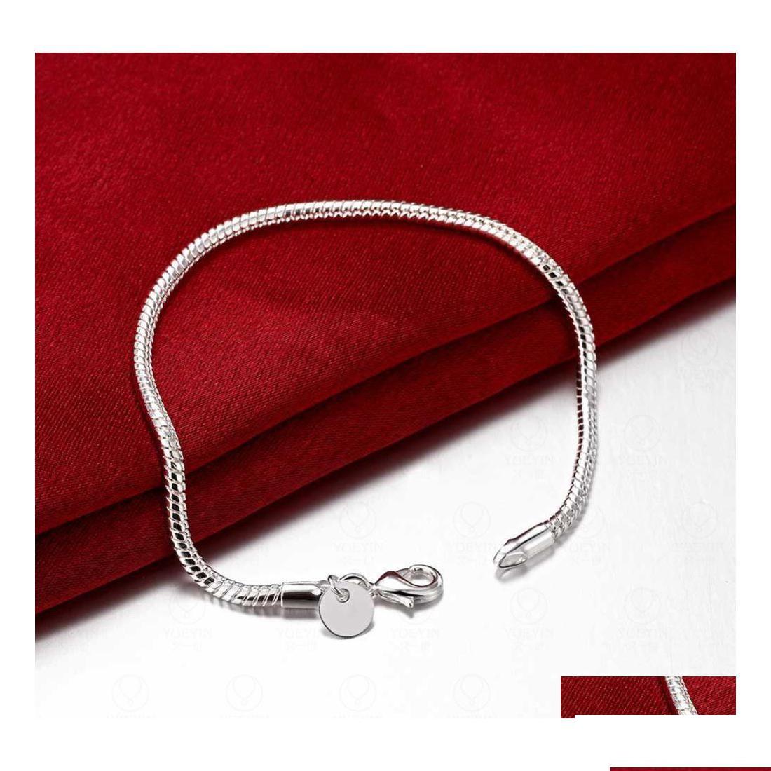 Charm Bracelets Bracel Wholesale Sier Plated Fashion Jewelry Flat Snake Bone Bracelet Bangle Carshop2006 Drop Delivery Dhukn Dhaor
Charm Bracelets Bracel Wholesale Sier Plated Fashion Jewelry Flat Snake Bone Bracelet Bangle Carshop2006 Drop Delivery Dhukn Dhaor
