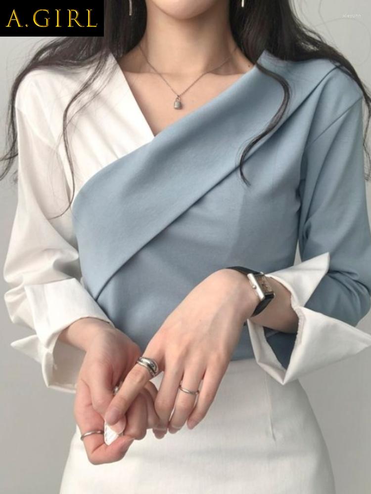 Women's Blouses M GIRLS Y2k Vintage Notched Women's Tops Korean Chic Contrast Color Long Sleeve Pullover Party Slim All Match Shirts, Khaki
Women's Blouses M GIRLS Y2k Vintage Notched Women's Tops Korean Chic Contrast Color Long Sleeve Pullover Party Slim All Match Shirts, Khaki