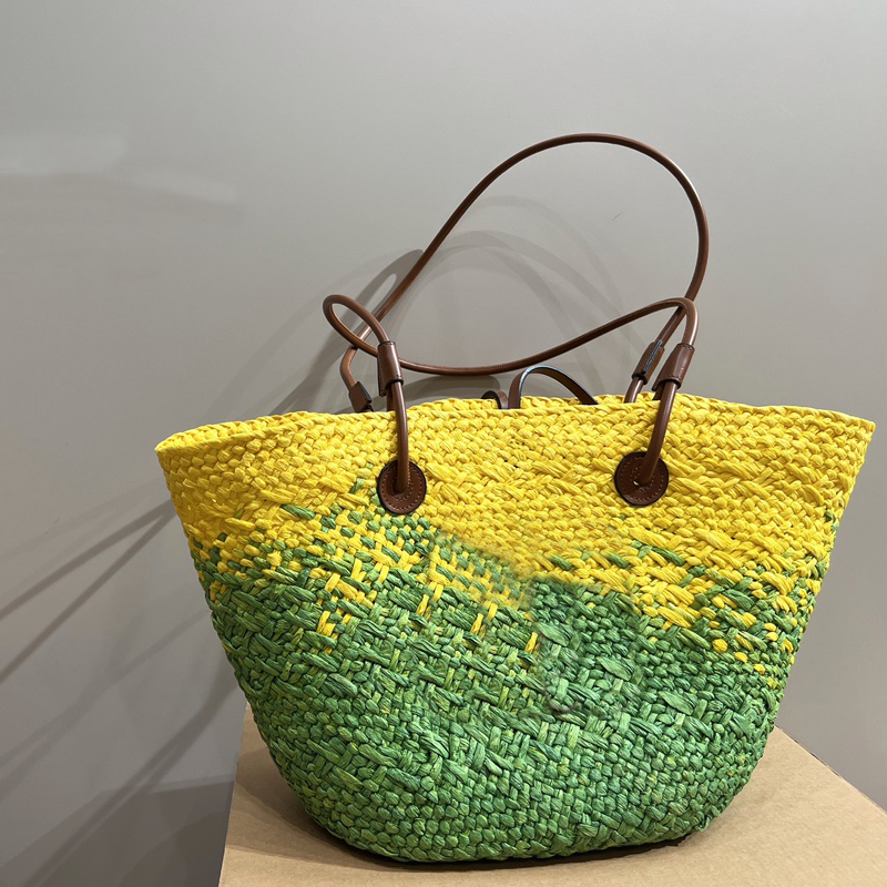 Grass Woven Vegetable Basket Bag Handbag Large Capacity Tote bag Color Matching Letter Decoration Summer Seaside Vacation Beach Package Commuting Leather Handle, Black
Grass Woven Vegetable Basket Bag Handbag Large Capacity Tote bag Color Matching Letter Decoration Summer Seaside Vacation Beach Package Commuting Leather Handle, Black