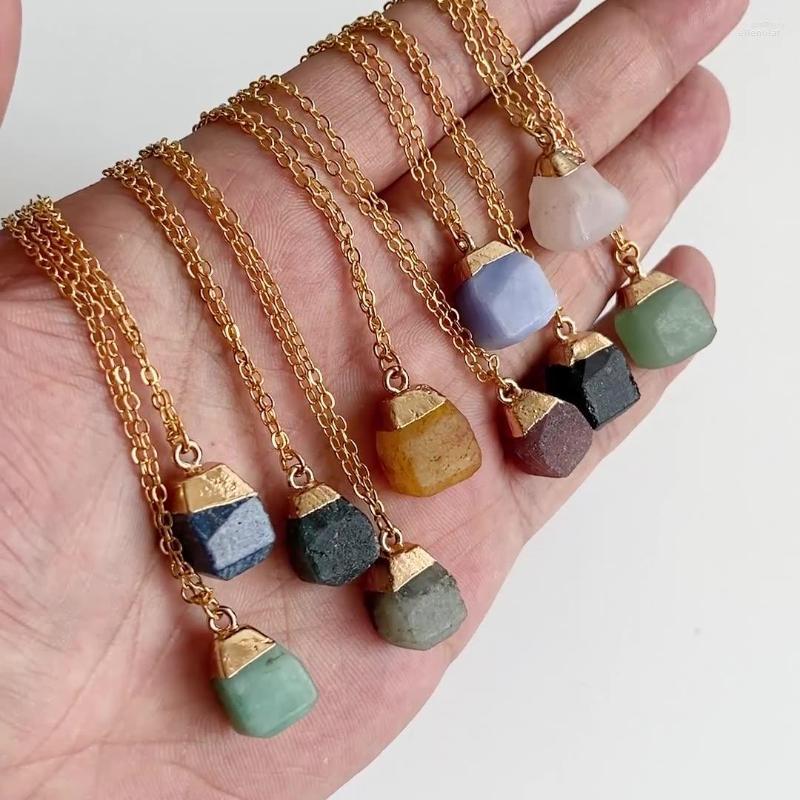 Chains Natural Geometric Stone Pendant Necklace For Women Men Black Tourmaline Agates Quartzs Gold Color Chain Jewelry
Chains Natural Geometric Stone Pendant Necklace For Women Men Black Tourmaline Agates Quartzs Gold Color Chain Jewelry
