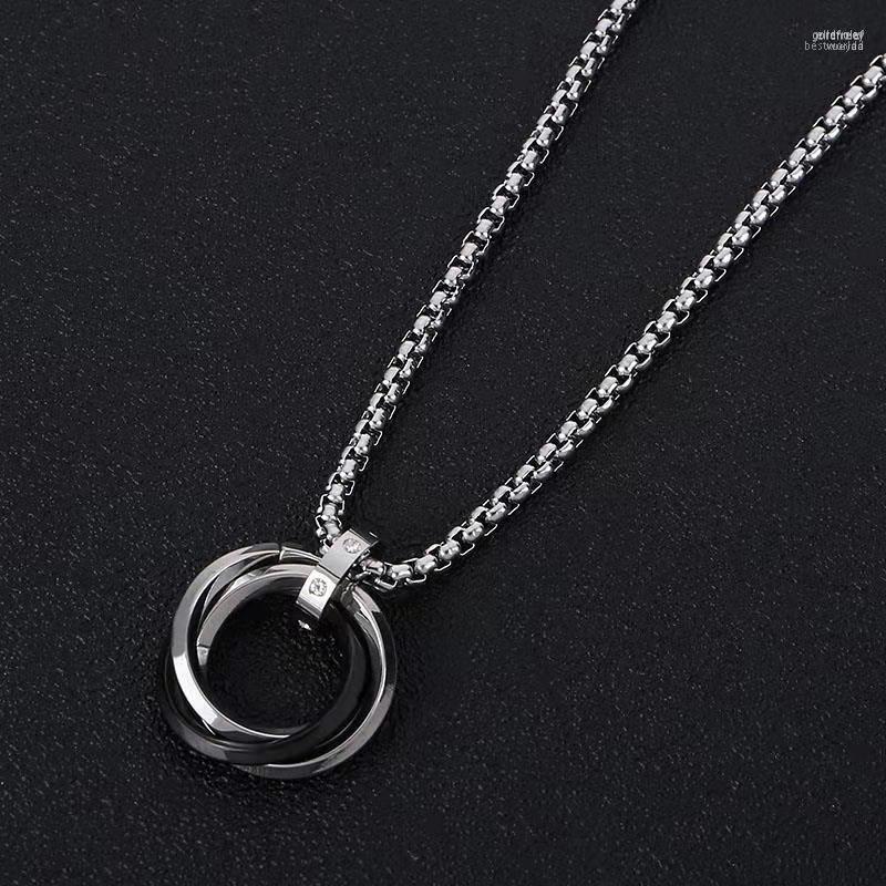 Pendant Necklaces Fashion Unisex Chain Three Rings Couple Necklace Jewelry Wholesale Interlocking Gord22
Pendant Necklaces Fashion Unisex Chain Three Rings Couple Necklace Jewelry Wholesale Interlocking Gord22