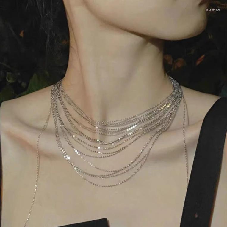 Pendant Necklaces High Quality Irregular Multi-layer Siliver Color Necklace Temperament Personality Product Jewelry For Women
Pendant Necklaces High Quality Irregular Multi-layer Siliver Color Necklace Temperament Personality Product Jewelry For Women