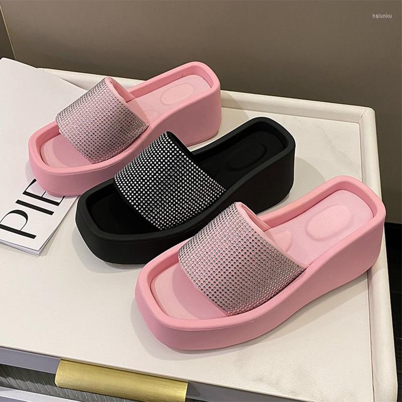 Slippers Woman Summer 2023 PVC Thick Concise Cute Ladies Sandalias Soft Platform Comfortable Non-slip Solid Wedge Female Shoes, Black
Slippers Woman Summer 2023 PVC Thick Concise Cute Ladies Sandalias Soft Platform Comfortable Non-slip Solid Wedge Female Shoes, Black