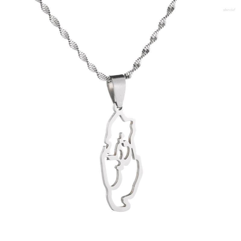 Chains Stainless Steel Silver Plated Qatar Map Pendant Necklace Trendy Clavicular Chain Jewelry
Chains Stainless Steel Silver Plated Qatar Map Pendant Necklace Trendy Clavicular Chain Jewelry