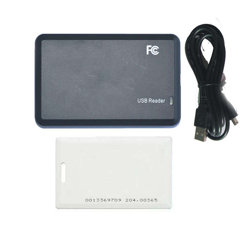 DIY 15 style output format EM4100 125KHZ Id card readeraccess control reader usb port 2pcs white card