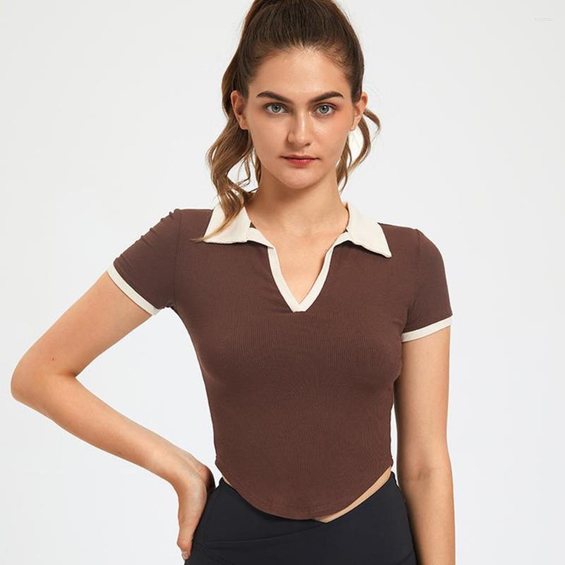Active Shirts Women Turndown Collar Short Sleeve Sport Yoga Shirt Gym Fitness Slim Crop Tops Outdoor Running T-shirts Training Sportswear, Black
Active Shirts Women Turndown Collar Short Sleeve Sport Yoga Shirt Gym Fitness Slim Crop Tops Outdoor Running T-shirts Training Sportswear, Black