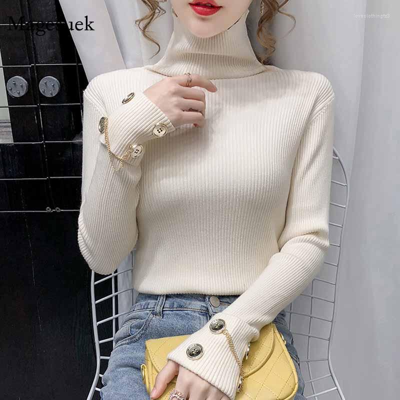 Women's Sweaters Winter Elegant Women Thick Turtleneck Solid Slim Knitted Sweater Pullover Chic Cuff Buttons Zipper Bottoming 12120, Black
Women's Sweaters Winter Elegant Women Thick Turtleneck Solid Slim Knitted Sweater Pullover Chic Cuff Buttons Zipper Bottoming 12120, Black