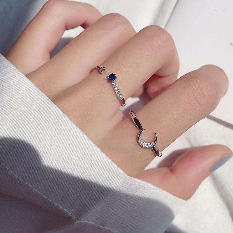 Cluster Rings Summer 925 Sterling Silver Star Moon Two Piece Set Double Ring Women's Flash Diamond Simple Open Wedding Jewelry Party
Cluster Rings Summer 925 Sterling Silver Star Moon Two Piece Set Double Ring Women's Flash Diamond Simple Open Wedding Jewelry Party