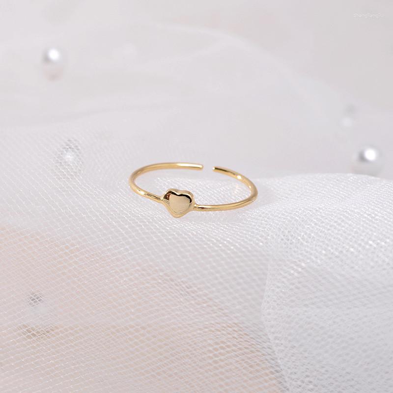 Cluster Rings Cute Gold Color Promise Wedding Ring Simple Female Small Heart Adjustable Fashion 925 Sterling Silver Love For Women
Cluster Rings Cute Gold Color Promise Wedding Ring Simple Female Small Heart Adjustable Fashion 925 Sterling Silver Love For Women