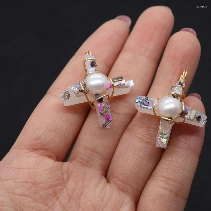 Pendant Necklaces Fashion Irregular Crosses Natural Freshwater Pearl Healing Reiki Pendulum Charms For Jewelry Making Necklace Accessories
Pendant Necklaces Fashion Irregular Crosses Natural Freshwater Pearl Healing Reiki Pendulum Charms For Jewelry Making Necklace Accessories