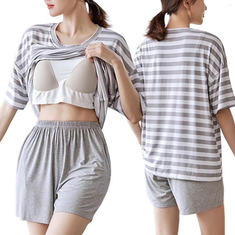 Women's Sleepwear Summer Short Sleeve Set Thin Home Clothes Loose Cooling Homewear For Party Travel Holiday Vacation D88, Gt23085
Women's Sleepwear Summer Short Sleeve Set Thin Home Clothes Loose Cooling Homewear For Party Travel Holiday Vacation D88, Gt23085