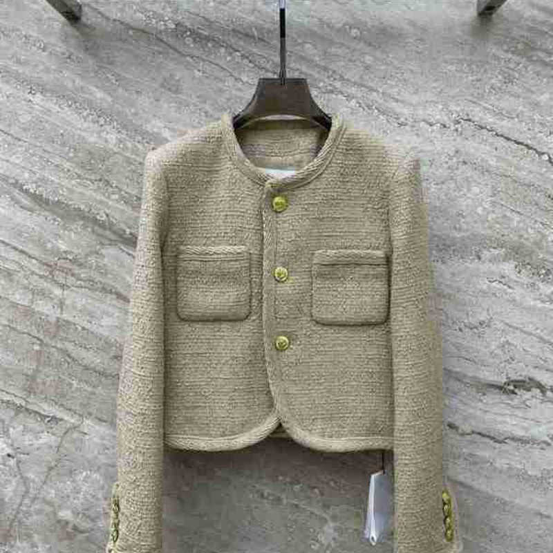 Women' Jackets Designer 23 Autumn/Winter New Premium Milk Tea Gold Button Jacket Coat SVW9, Deep khaki cloth color
Women' Jackets Designer 23 Autumn/Winter New Premium Milk Tea Gold Button Jacket Coat SVW9, Deep khaki cloth color