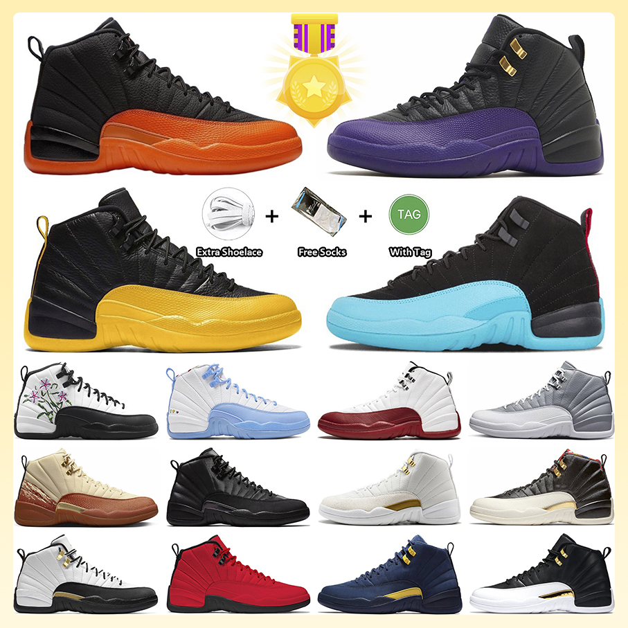 12 12s Basketball Shoes Brilliant Orange Cherry Field Purple Michigan Vlack Taxi Stealth Eastside Golf x Muslin Winterized Gym Red Floral Sneakers for Men and Women, Item#11
12 12s Basketball Shoes Brilliant Orange Cherry Field Purple Michigan Vlack Taxi Stealth Eastside Golf x Muslin Winterized Gym Red Floral Sneakers for Men and Women, Item#11