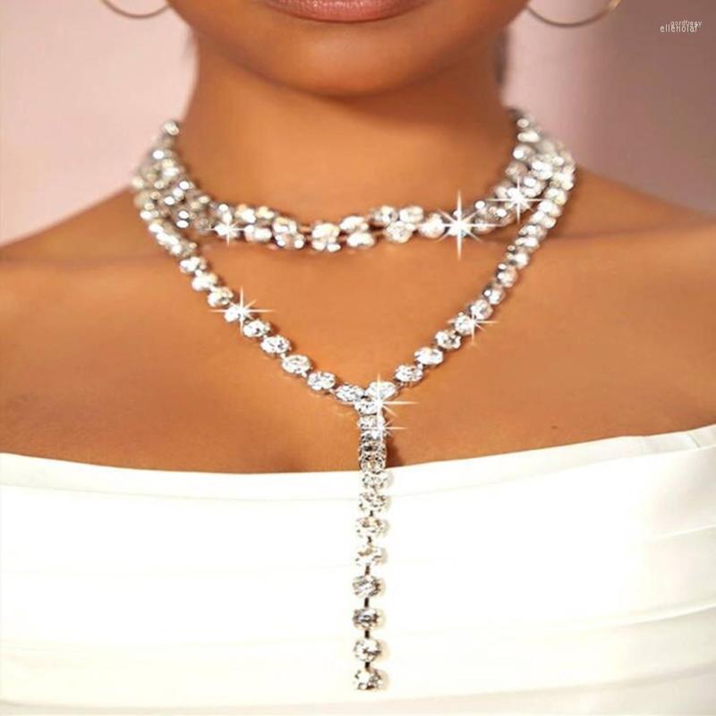 Choker Super Shiny Rhinestone 3 Rows Long Necklace Statement Wedding Jewelry For Girl Crystal Tassel Multi-layer Collar
Choker Super Shiny Rhinestone 3 Rows Long Necklace Statement Wedding Jewelry For Girl Crystal Tassel Multi-layer Collar