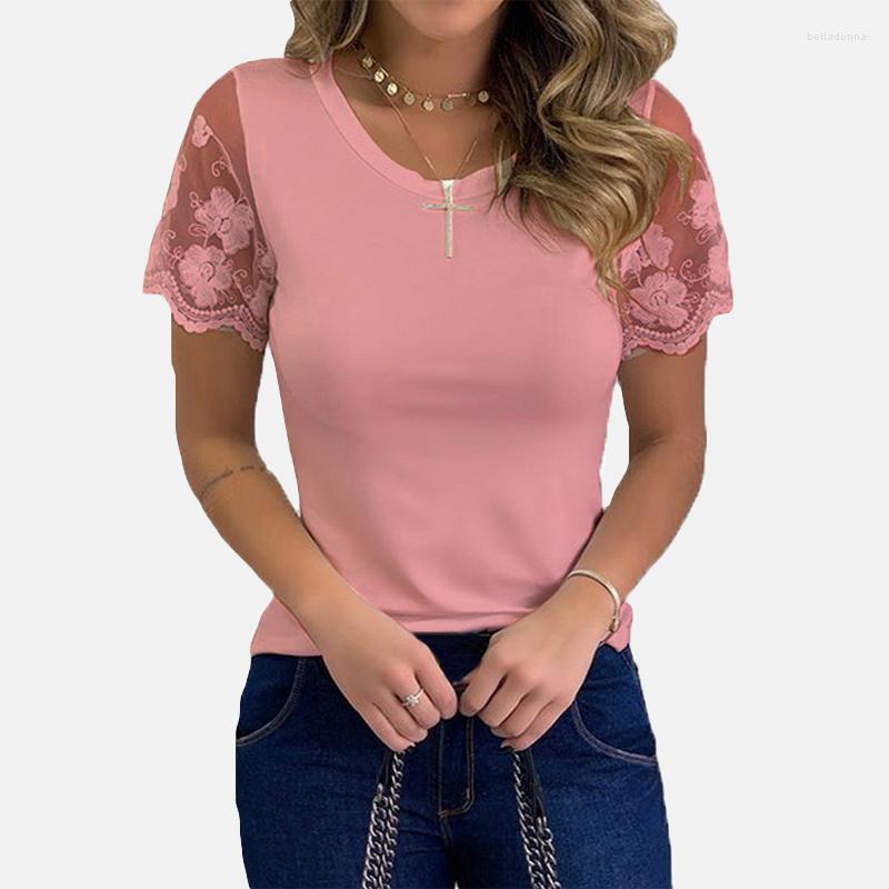 Women' Blouses Shirts For Women Casual Summer O Neck Short Sleeve Tops Lace Patchwork Design Slim Fit Pullovers Top 2023 Blusa Mujer, Blue
Women' Blouses Shirts For Women Casual Summer O Neck Short Sleeve Tops Lace Patchwork Design Slim Fit Pullovers Top 2023 Blusa Mujer, Blue