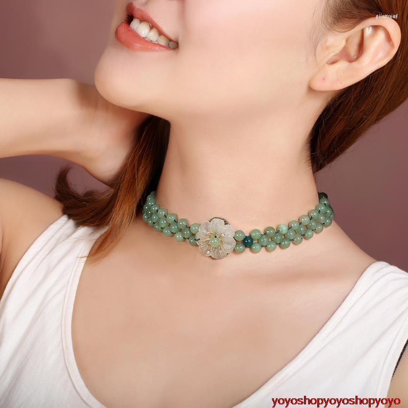 Choker Chokers Natural Jade Beads Vintage Chinese Classical Handmade Woman Girl Pendant Necklace Colar Collier Sweater ChainChokers Gord22
Choker Chokers Natural Jade Beads Vintage Chinese Classical Handmade Woman Girl Pendant Necklace Colar Collier Sweater ChainChokers Gord22