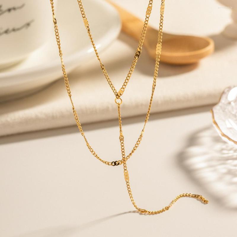 Pendant Necklaces 316L Stainless Steel Simple Y-shaped Chain Necklace For Women Girl Trend 18K Gold Plating Jewelry Gift Bijoux 
Pendant Necklaces 316L Stainless Steel Simple Y-shaped Chain Necklace For Women Girl Trend 18K Gold Plating Jewelry Gift Bijoux