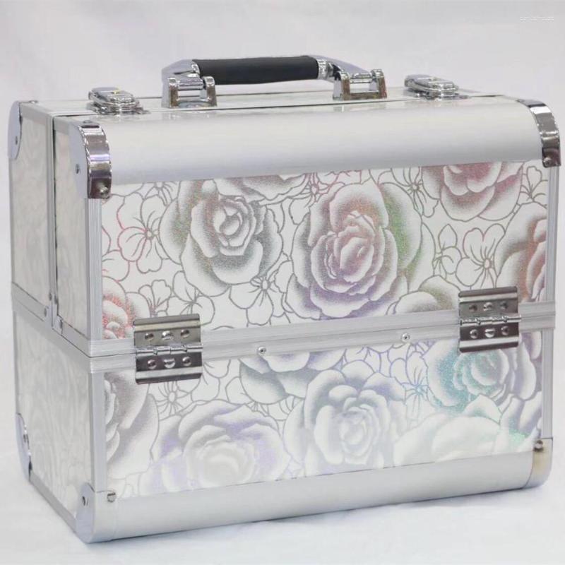 Cosmetic Bags Portable Travel Makeup Case Laser Printing Cosmetics Make Up Organizers Storage Jewelry Manicure Suitcase Beauty Vanity Box, As shown
Cosmetic Bags Portable Travel Makeup Case Laser Printing Cosmetics Make Up Organizers Storage Jewelry Manicure Suitcase Beauty Vanity Box, As shown
