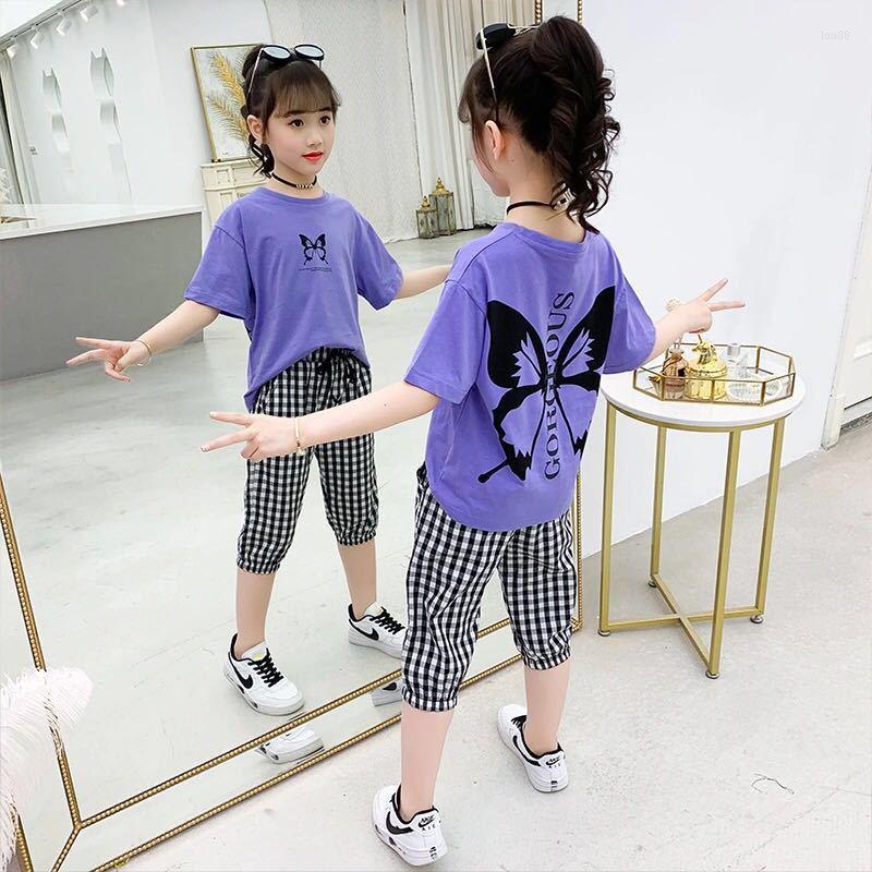Clothing Sets Girls Clothes Summer Outfits Butterfly T-Shirt & Cropped Plaid Pants 2pcs Child 10 12 13 14 15 16 Year Teen Kids Tracksuit, Pink
Clothing Sets Girls Clothes Summer Outfits Butterfly T-Shirt & Cropped Plaid Pants 2pcs Child 10 12 13 14 15 16 Year Teen Kids Tracksuit, Pink