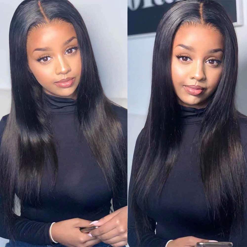 Bone Straight Human Hair Wigs for Women HD Lace Frontal Wig Human Hair Natural 26 Inch 13x1 Transparent Lace Front Wig, Natural color
Bone Straight Human Hair Wigs for Women HD Lace Frontal Wig Human Hair Natural 26 Inch 13x1 Transparent Lace Front Wig, Natural color