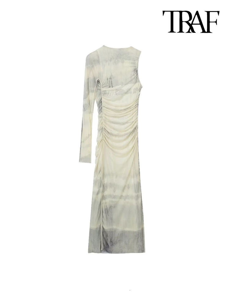 Basic Casual Dresses TRAF Women Fashion Asymmetrical Printed Tulle Semisheer Midi Dress Vintage One Long Sleeve Back Zipper Female Mujer 230627, As picture
Basic Casual Dresses TRAF Women Fashion Asymmetrical Printed Tulle Semisheer Midi Dress Vintage One Long Sleeve Back Zipper Female Mujer 230627, As picture