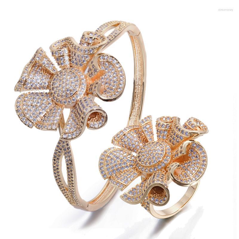 Necklace Earrings Set ThreeGrace Sparkling Micro Cubic Zirconia Paved Exaggerated Big Geometric Flower Bangle And Ring Jewelry For Women, Picture shown
Necklace Earrings Set ThreeGrace Sparkling Micro Cubic Zirconia Paved Exaggerated Big Geometric Flower Bangle And Ring Jewelry For Women, Picture shown