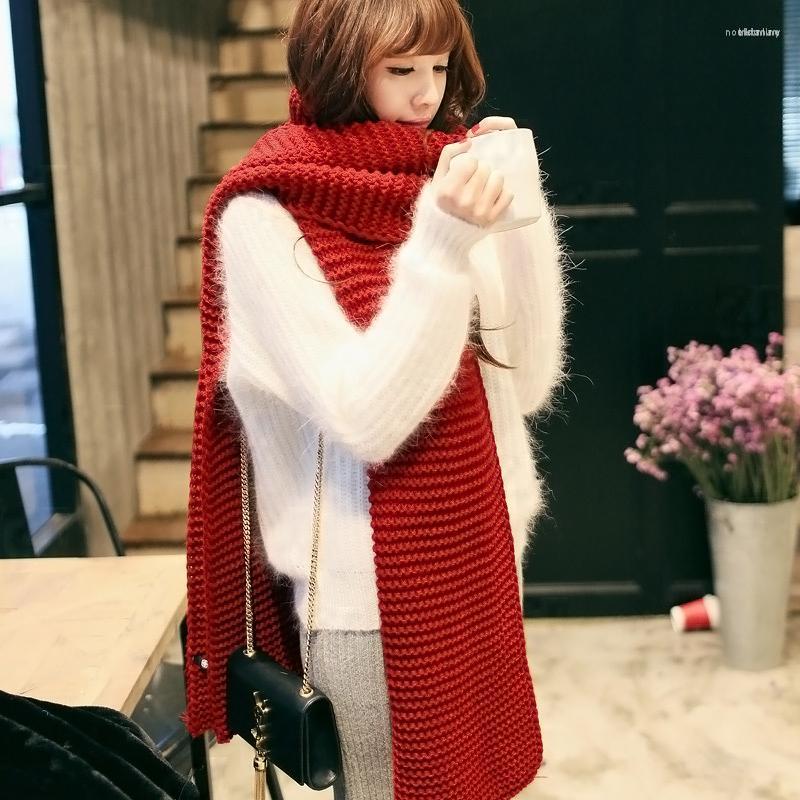 Scarves Women Men Scarf Korean Wool Female Winter Student Long Thick Warm Knitting Red Yellow Nave Blue Black Gray
Scarves Women Men Scarf Korean Wool Female Winter Student Long Thick Warm Knitting Red Yellow Nave Blue Black Gray