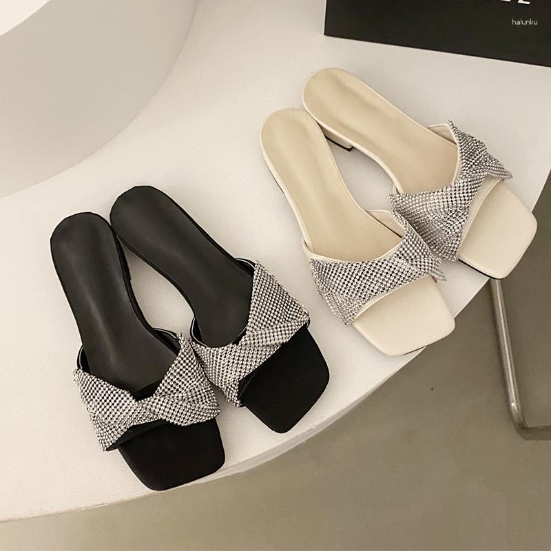 Slippers Summer Low Heels Flip-flops Crystal Women 2023 Fashion Shoes Dress Open Toe Sandals Party Slides Lady Zapatos, Beige
Slippers Summer Low Heels Flip-flops Crystal Women 2023 Fashion Shoes Dress Open Toe Sandals Party Slides Lady Zapatos, Beige