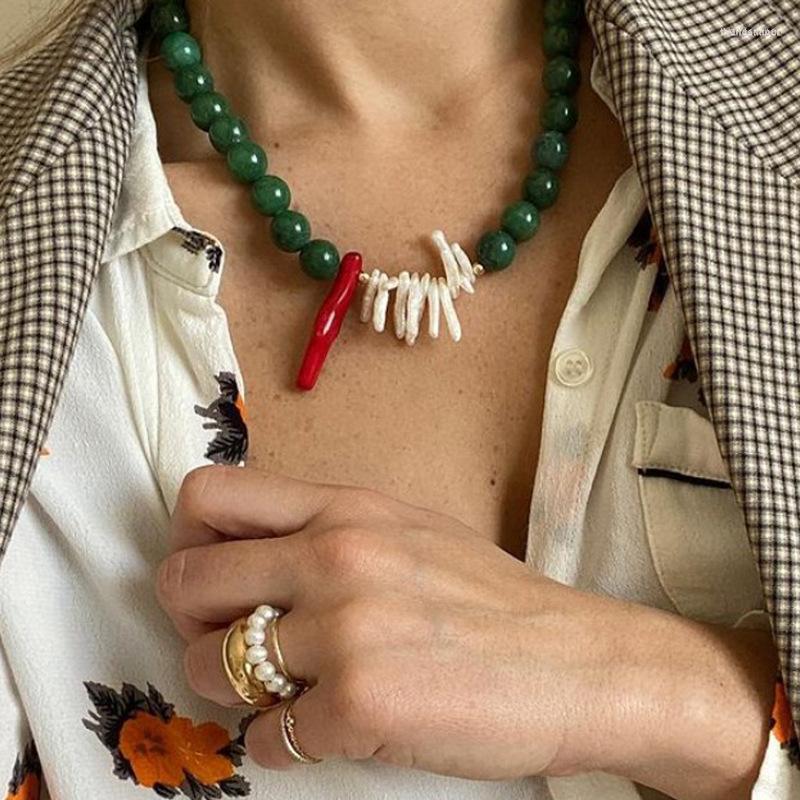 Chains Long Baroque Pearl Coral Green Stone Beads Necklaces For Women Handmade Vintage Necklace Bohemia Summer Holiday Jewelry 2023
Chains Long Baroque Pearl Coral Green Stone Beads Necklaces For Women Handmade Vintage Necklace Bohemia Summer Holiday Jewelry 2023