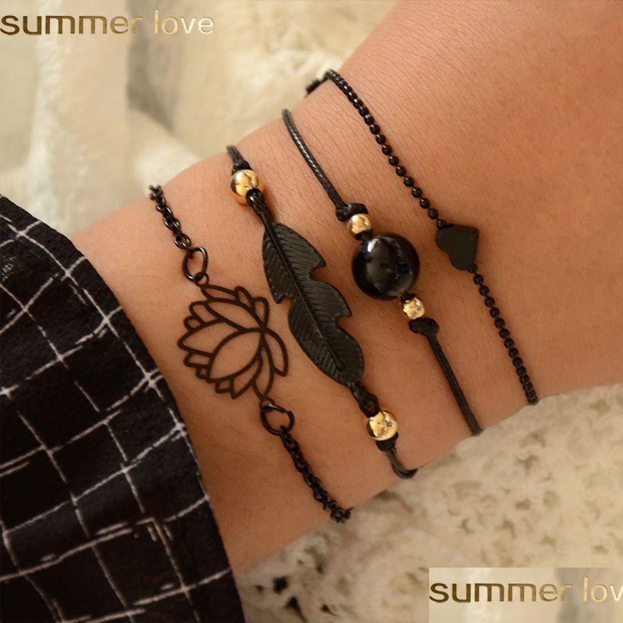 Beaded Bohemian Lotus Charm Bracelet Set - Feather Heart Design For Women/Girls Summer Jewelry Drop Delivery Bracelets Dhsrc
Beaded Bohemian Lotus Charm Bracelet Set - Feather Heart Design For Women/Girls Summer Jewelry Drop Delivery Bracelets Dhsrc