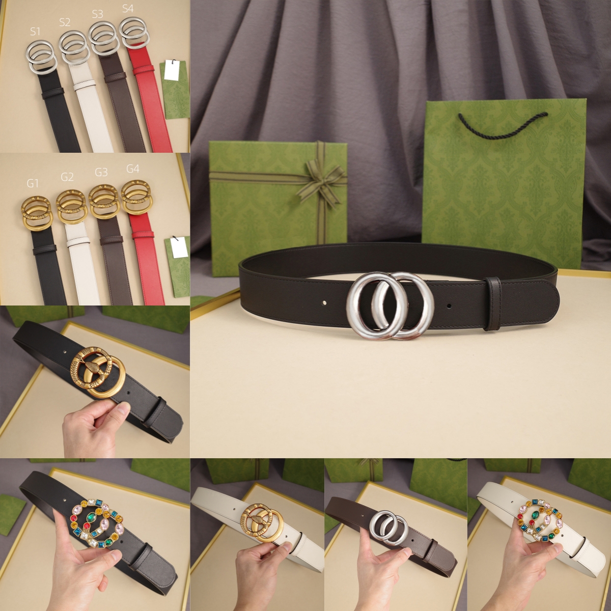 Designer Belt Men Genuine Leather Belts Width 4CM for Man Woman Cowskin Fashion Smooth Buckle Silver Snake Stone Letters Design 12 Option, G1
Designer Belt Men Genuine Leather Belts Width 4CM for Man Woman Cowskin Fashion Smooth Buckle Silver Snake Stone Letters Design 12 Option, G1