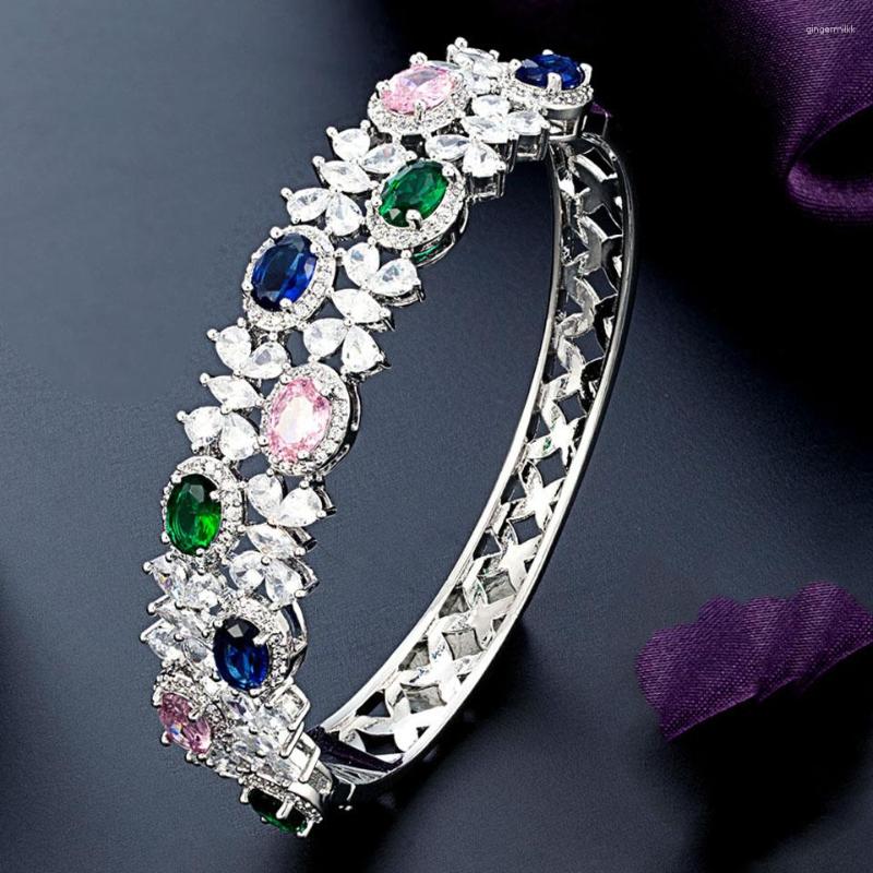 Bangle Zlxgirl Trendy Flower Designs Zirconia For Women Wedding Full Cubic Zircon Crystal CZ Dubai Silver Color Party Bracelet
Bangle Zlxgirl Trendy Flower Designs Zirconia For Women Wedding Full Cubic Zircon Crystal CZ Dubai Silver Color Party Bracelet