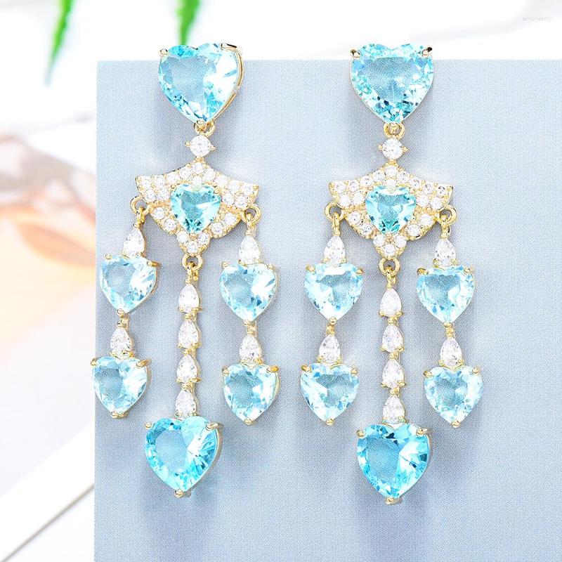 Dangle Earrings GODKI Luxury Heart Sea Blue Drop Earring For Women Wedding Party Dubai Bridal Jewelry Boucle D'oreille Femme
Dangle Earrings GODKI Luxury Heart Sea Blue Drop Earring For Women Wedding Party Dubai Bridal Jewelry Boucle D'oreille Femme