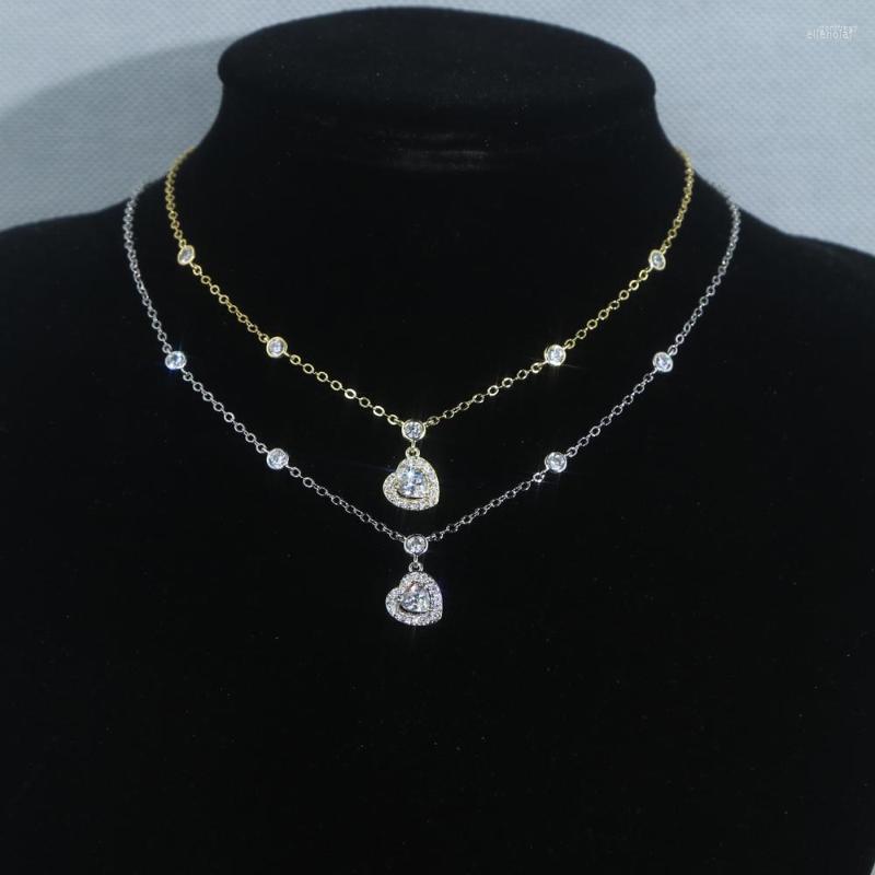 Chains CZ Heart Pendant Necklace Sparking Bling Girl Women Cubic Zirconia Wedding Engagement Gift Jewelry
Chains CZ Heart Pendant Necklace Sparking Bling Girl Women Cubic Zirconia Wedding Engagement Gift Jewelry