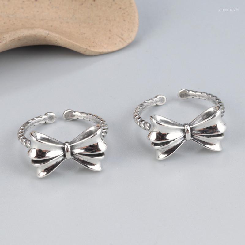Cluster Rings S925 Sterling Silver Bow Ring Female Fashion Simple Bright Korean Version Open Index Finger
Cluster Rings S925 Sterling Silver Bow Ring Female Fashion Simple Bright Korean Version Open Index Finger