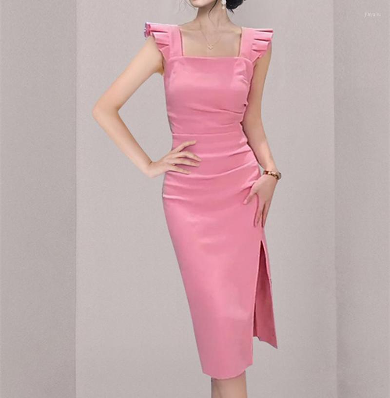 Casual Dresses Elegant Summer Pink Square Collar Simple Dress Fashion Women Ruffles Sleeveless Bodycon Slim Split Ladies Party Club Midi, Black
Casual Dresses Elegant Summer Pink Square Collar Simple Dress Fashion Women Ruffles Sleeveless Bodycon Slim Split Ladies Party Club Midi, Black