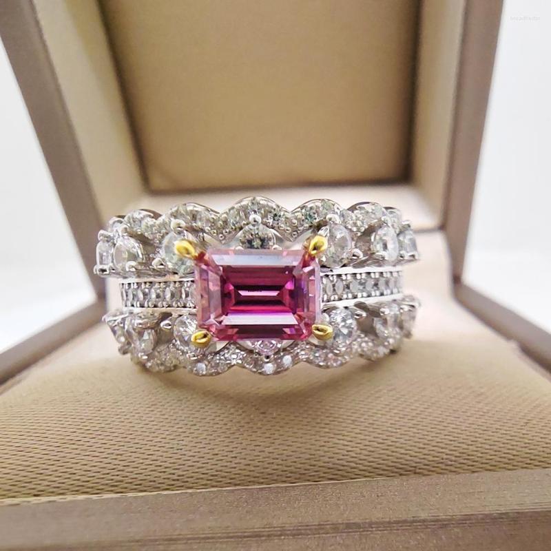 Cluster Rings Luomansi 1CT Pink Mosonite Ring Female GRA Certificate S925 Silver Temperament Fine Jewelry Wedding Party Gift
Cluster Rings Luomansi 1CT Pink Mosonite Ring Female GRA Certificate S925 Silver Temperament Fine Jewelry Wedding Party Gift