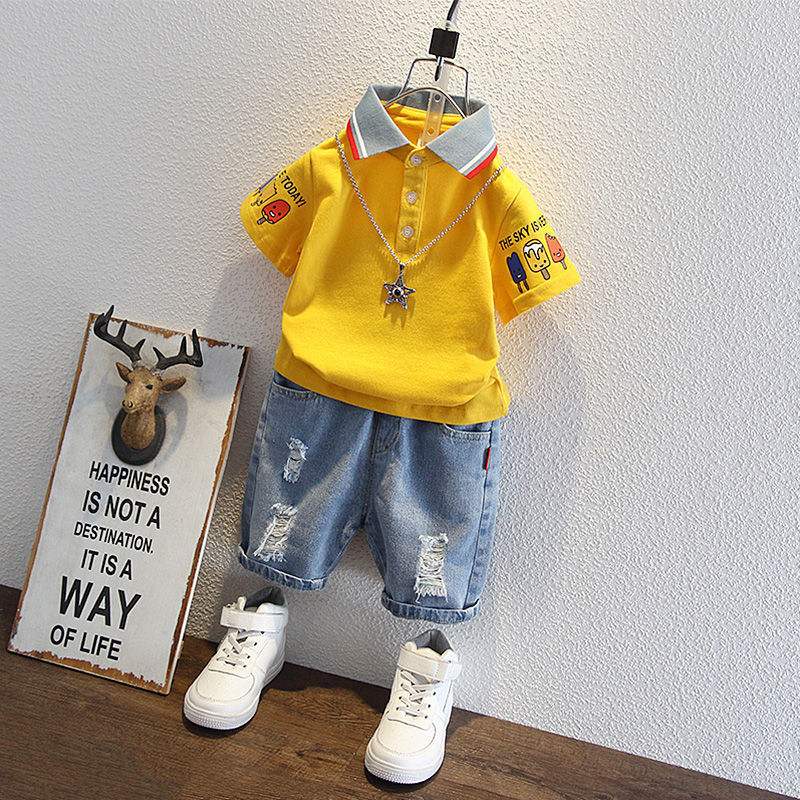 Clothing Sets Baby Boy Clothing Sets Infants Boy Clothes Shorts Sleeve TopsOveralls 2PCS Outfits Summer Bebes Clothing 2 3 4 6 8 10 YEARS 230627