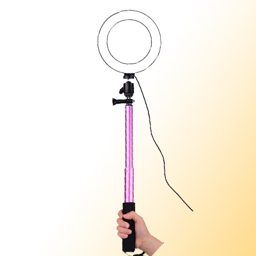 6 Inch Mini LED Ring Light Pography Lamp Dimmable 3 Lighting Modes Mini Desktop Tripod Ballhead for Selfie Pography