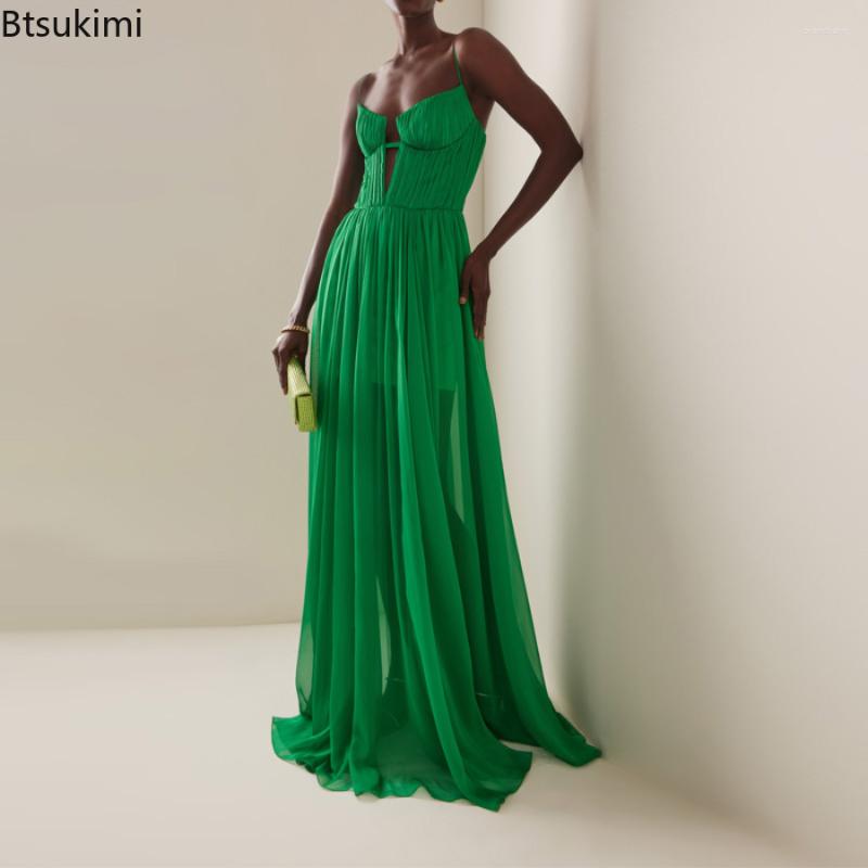 Casual Dresses 2023 Women Summer Off Shoulder Sling Party Dress Elegant Mesh Liner Formal Occasion Female Backless Pleated Evening, Green
Casual Dresses 2023 Women Summer Off Shoulder Sling Party Dress Elegant Mesh Liner Formal Occasion Female Backless Pleated Evening, Green