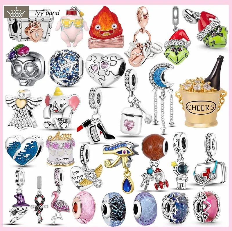For pandora charms jewelry 925 charm beads accessories Cake Beer Barrel Heart Skull French fries Glass charm set
For pandora charms jewelry 925 charm beads accessories Cake Beer Barrel Heart Skull French fries Glass charm set