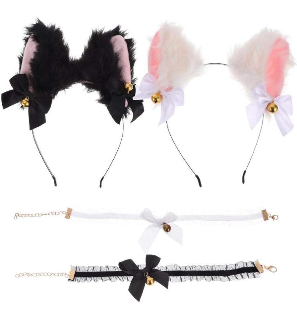 Bandanas 4Pcs Cat Ears Headband Hairband Lace Choker Necklace With Bell For Role PlayBandanas9910573
Bandanas 4Pcs Cat Ears Headband Hairband Lace Choker Necklace With Bell For Role PlayBandanas9910573