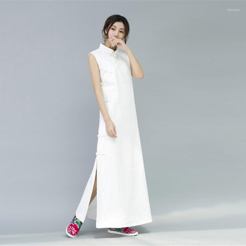 Ethnic Clothing Cotton Linen Chinese Dress Qipao Maxi Cheongsam Sleeveless Vintage Style Women Dresses Summer 2023 10377
Ethnic Clothing Cotton Linen Chinese Dress Qipao Maxi Cheongsam Sleeveless Vintage Style Women Dresses Summer 2023 10377